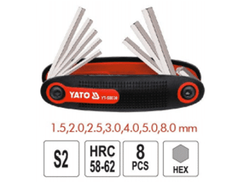 Juego de llaves allen tipo navaja