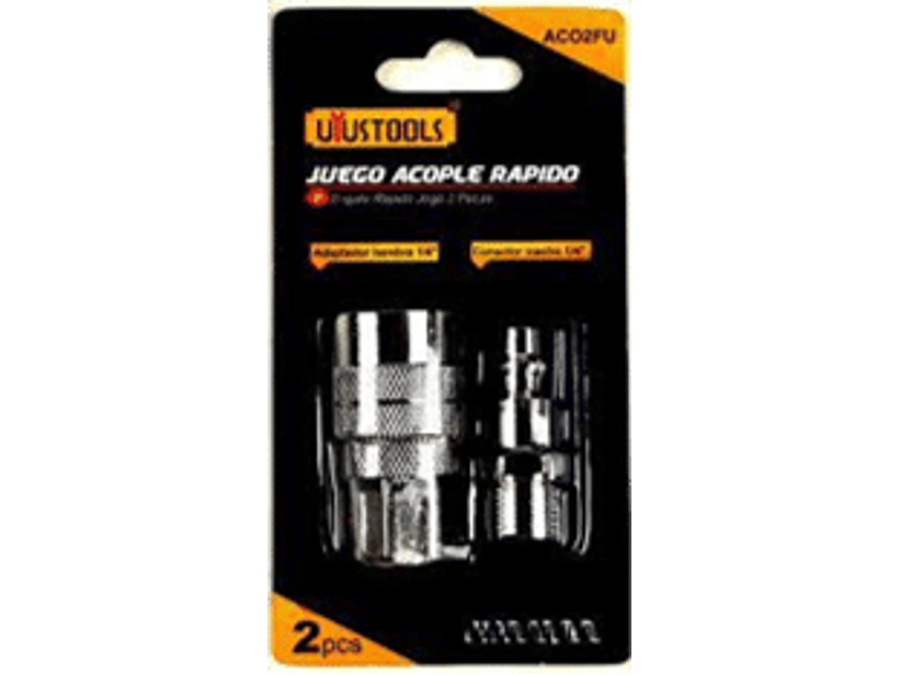 JUEGO DE ACOPLES MACHO Y RAPIDO 1/4 (2 PIEZAS)