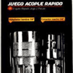 JUEGO DE ACOPLES MACHO Y RAPIDO 1/4 (2 PIEZAS)