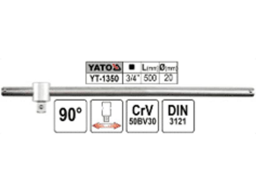 Barrote deslizable tipo T 3/4