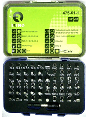 JUEGO 61 PUNTAS + PORTAPUNTAS MAGNÉTICO 1/4