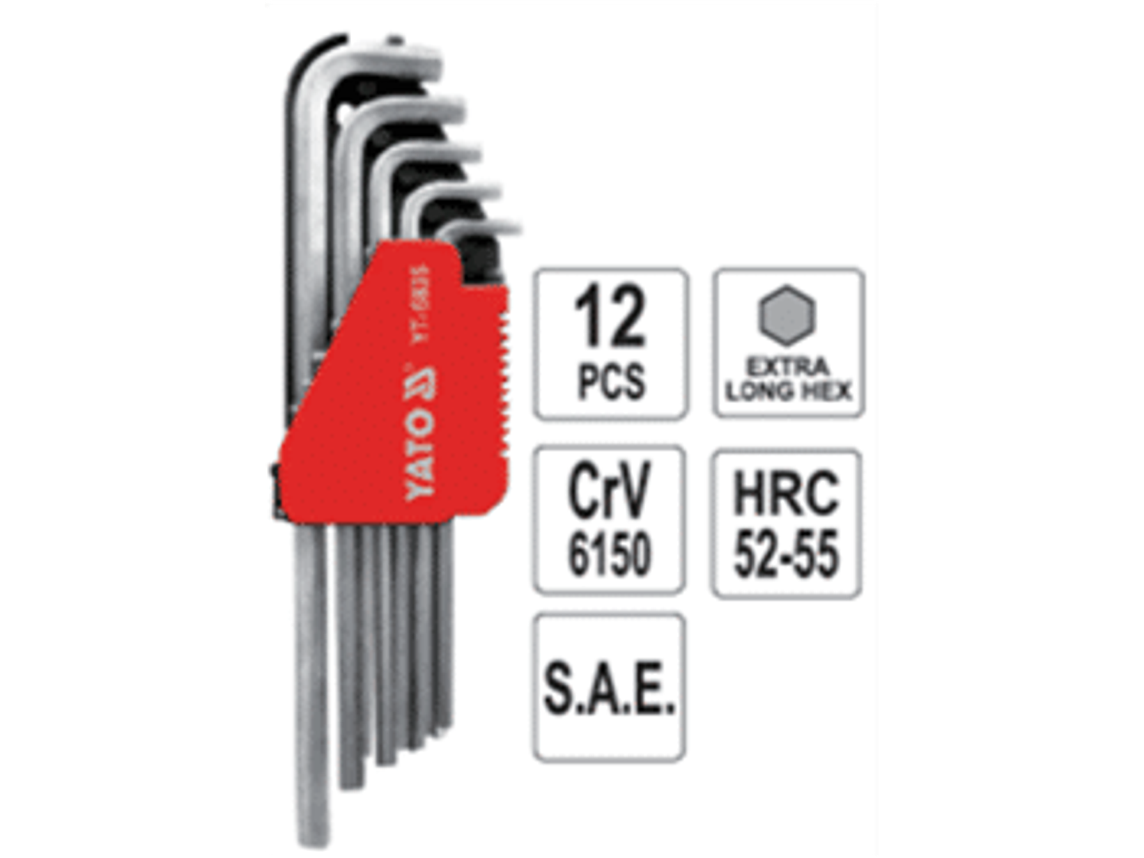 Juego de llaves Allen extra largas 12 pzas