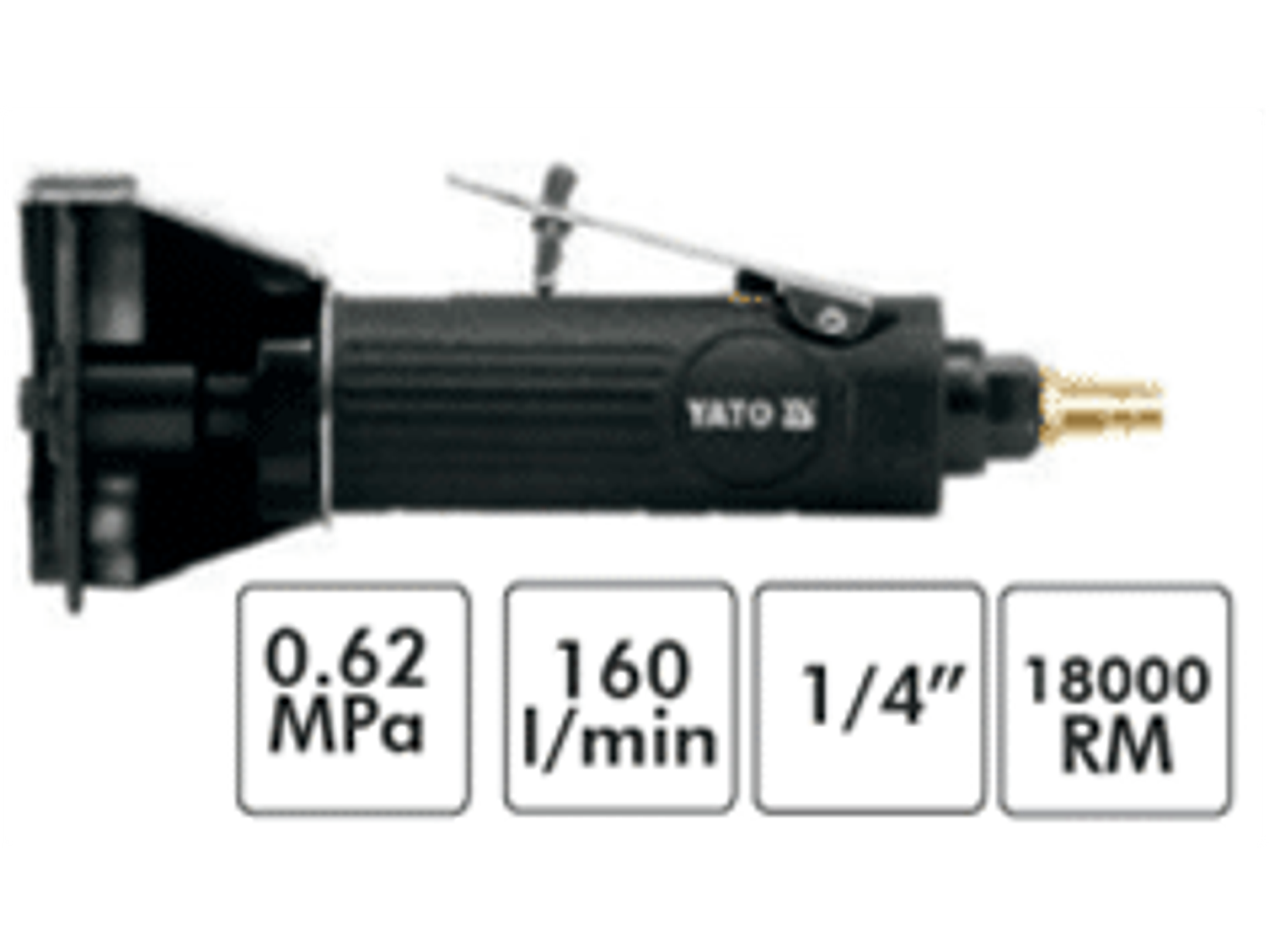 Esmeril neumático 75 mm, 160 l/min, 0