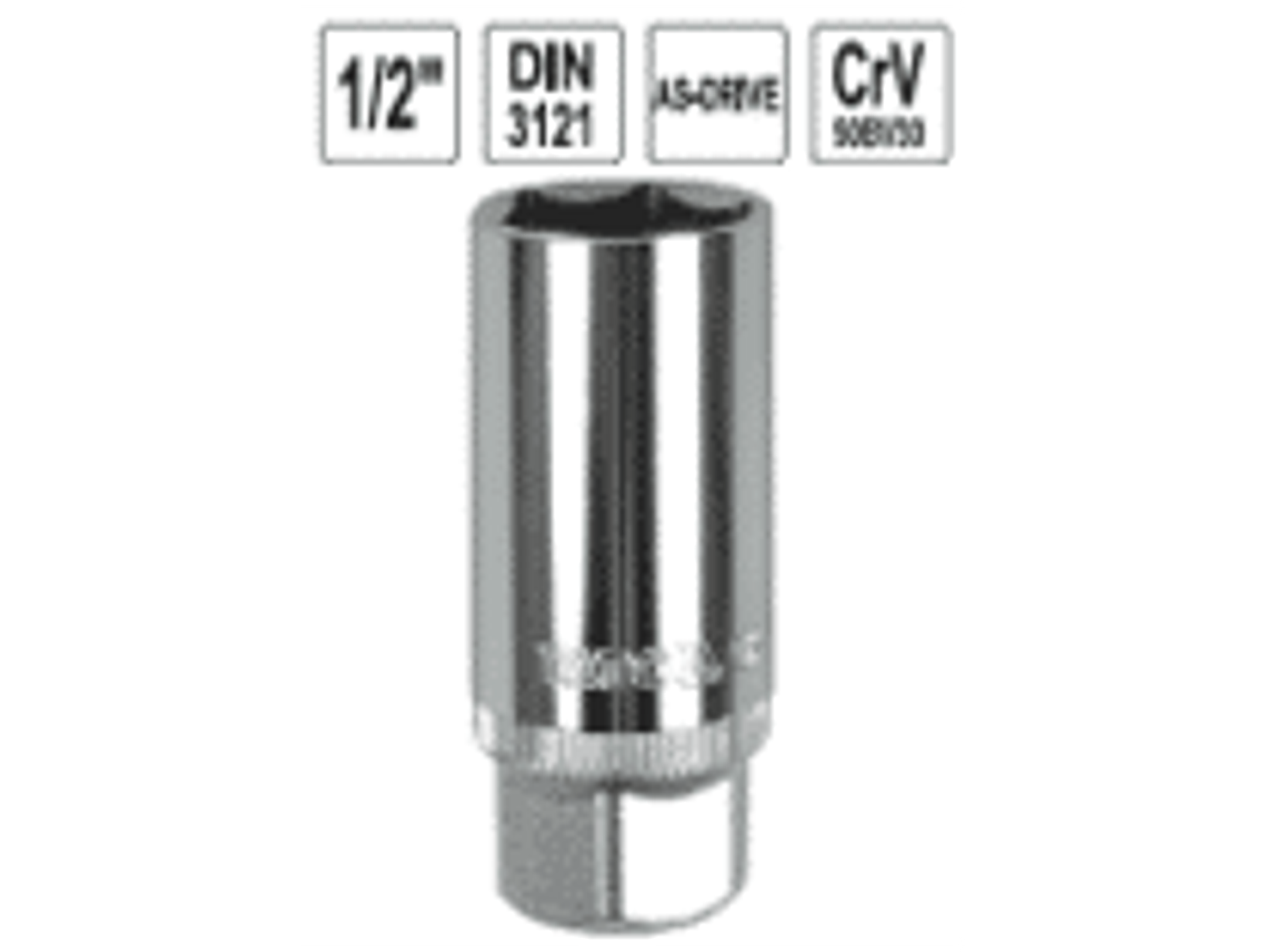 Dado p/bujías hex 1/2