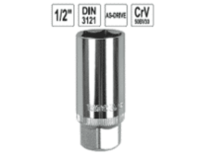 Dado p/bujías hex 1/2