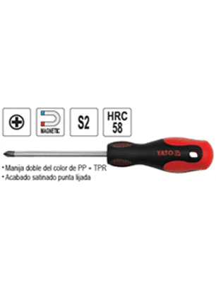 Destornillador cruz PH 0 x 75 mm