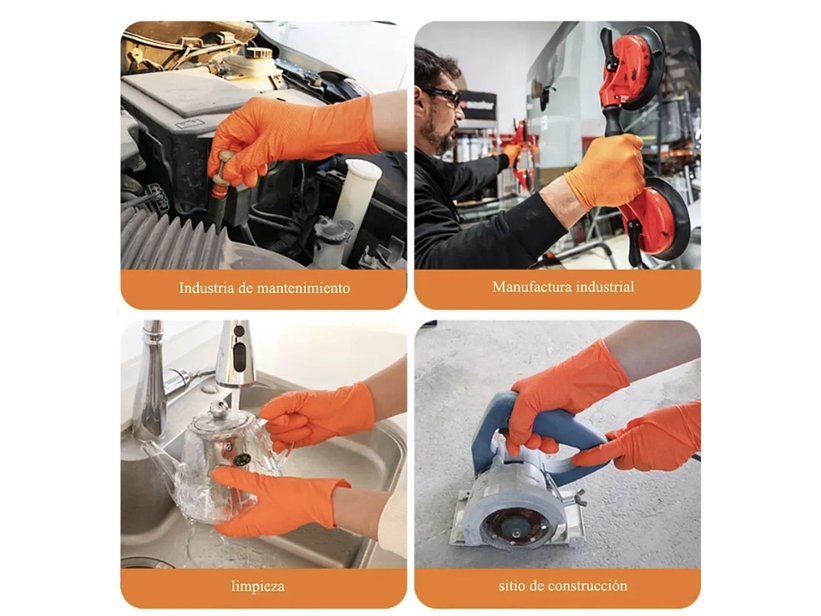 Guante nitrilo alta resistencia 6