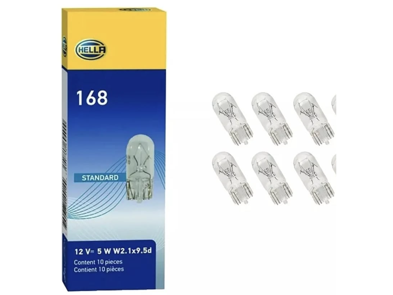 HELLA CAJA DE 10 AMPOLLETAS T10 1