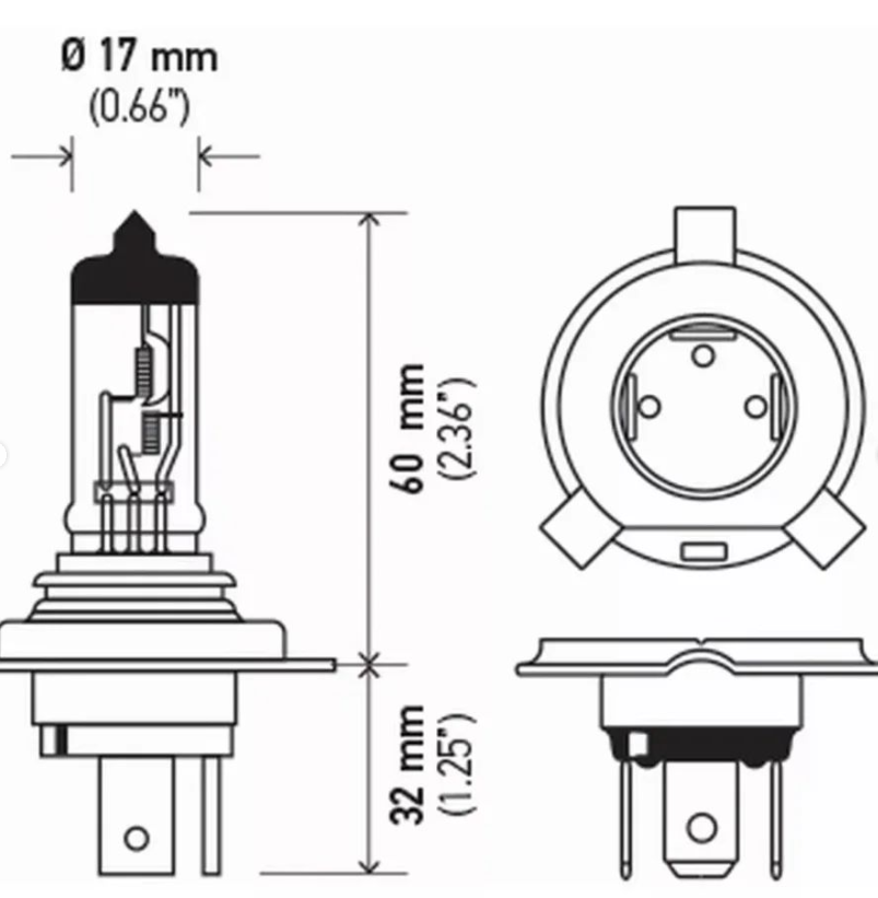 MPOLLETA HELLA H4 12v 60/55w - Miniatura 3