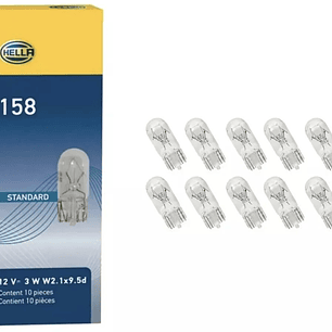 HELLA CAJA DE 10 AMPOLLETAS T10 COLA