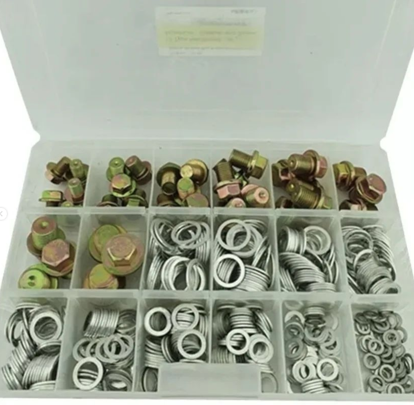 Caja variada de Tapón de cárter y golillas de aluminio 534 piezas universal - thumbnail 1