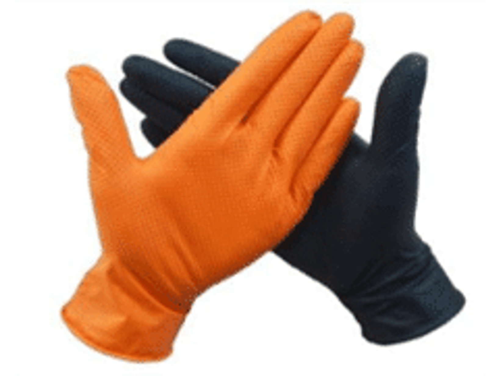 GUANTES DESECHABLES NITRILO NARANJOS TEXTURIZADOS TIPO DIAMANTADO 1