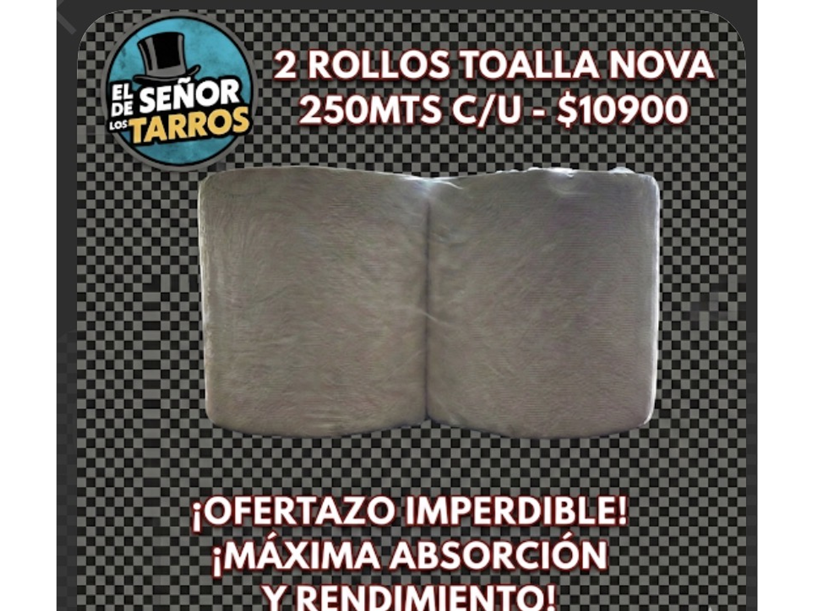 pack 2 rollos papel tipo nova 