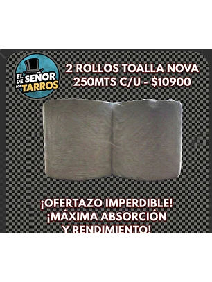 pack 2 rollos papel tipo nova 