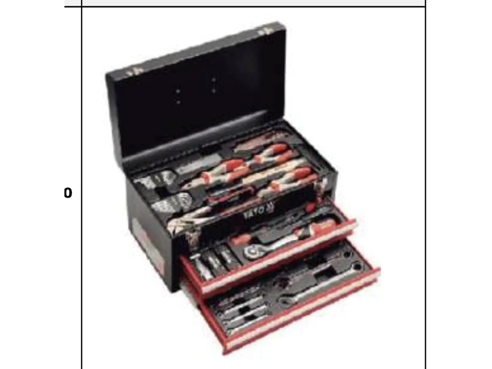 Caja con herramientas metálica, 2 bandejas (460 x 220 x 245mm) 2