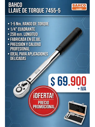 llave  de torque 1-5nm Bahco 
