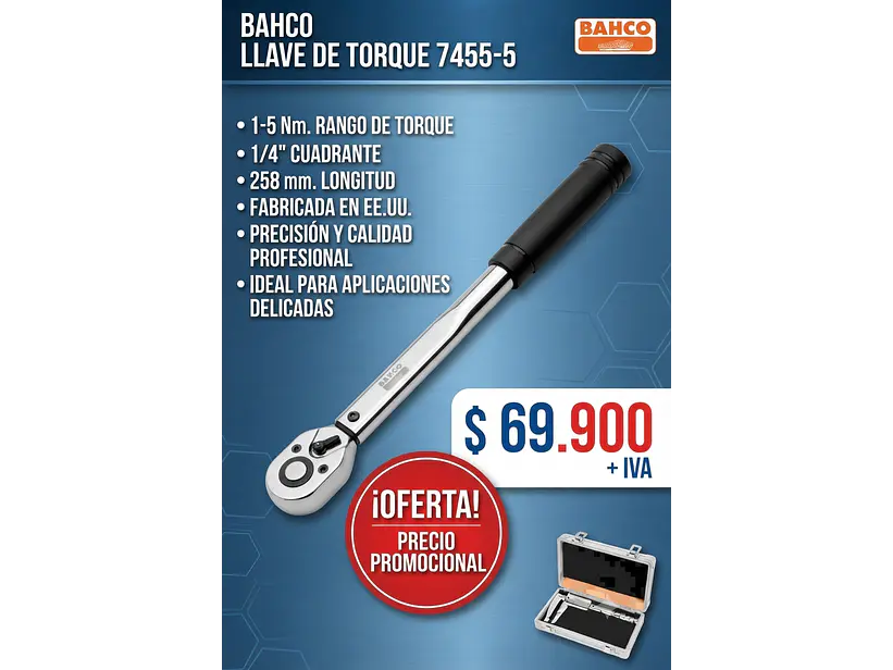 llave  de torque 1-5nm Bahco 
