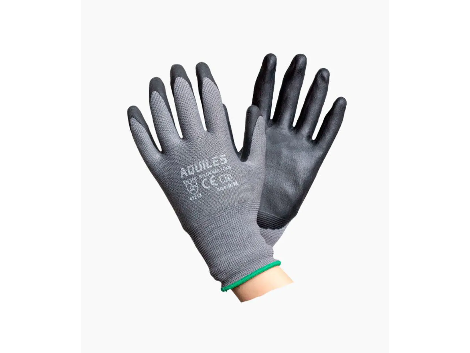 Guante de nylon con palma de poliuretano Aquiles - Tallas 7 a 10
