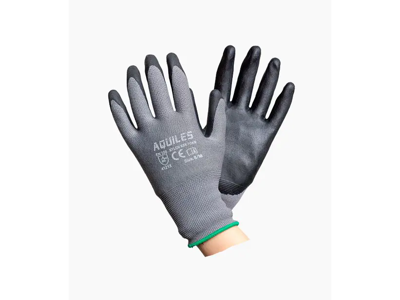 Guante de nylon con palma de poliuretano Aquiles - Tallas 7 a 10