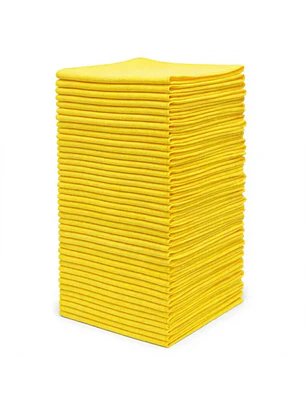 Pack 30 panos de microfibra 40x40 cm amarillo