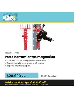 soporte pistola de impacto con imán 