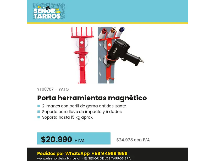 soporte pistola de impacto con imán 