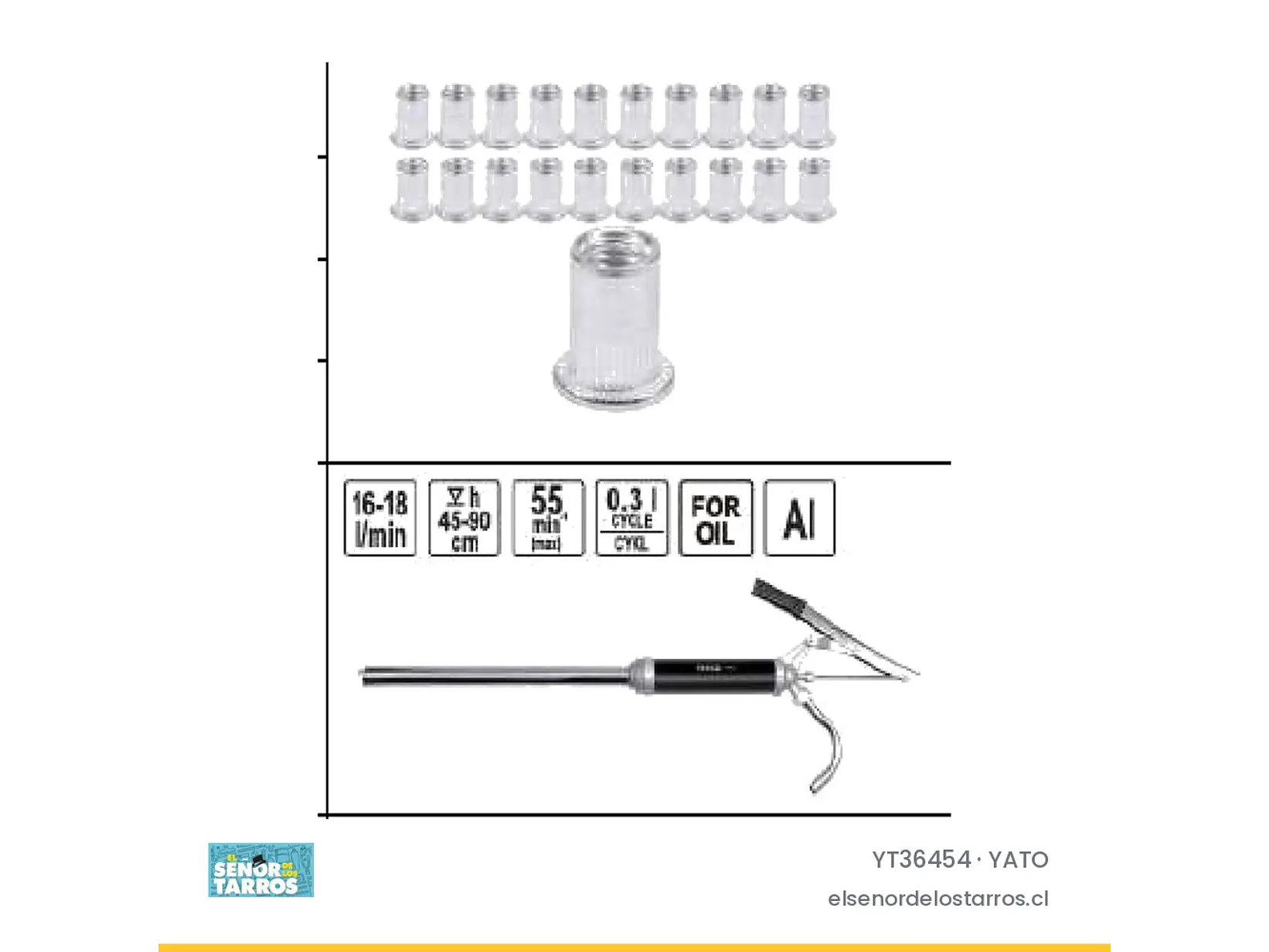 Set de 20 tuercas remachables de aluminio M6