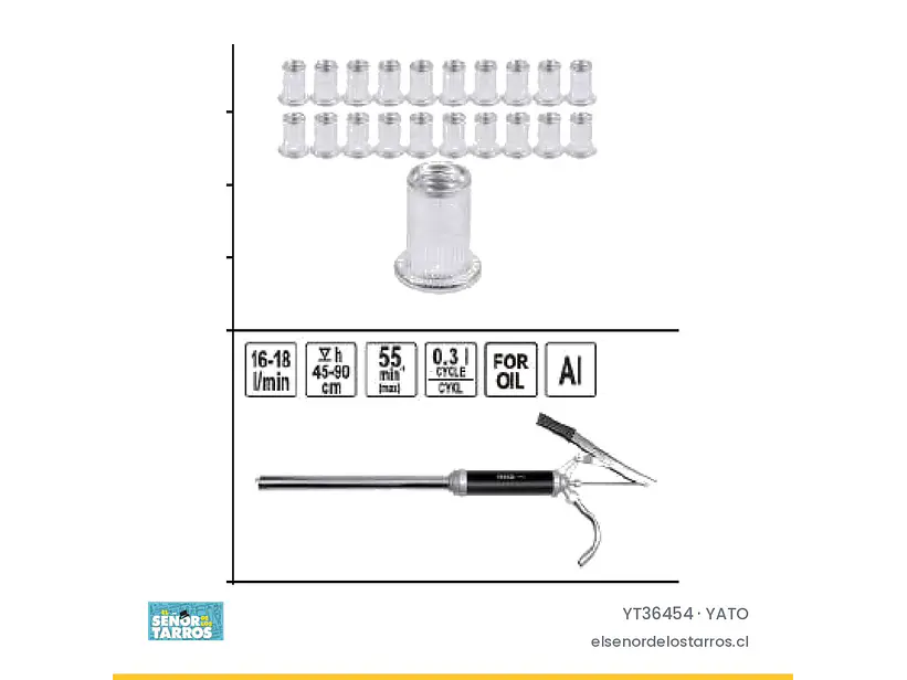 Set de 20 tuercas remachables de aluminio M6