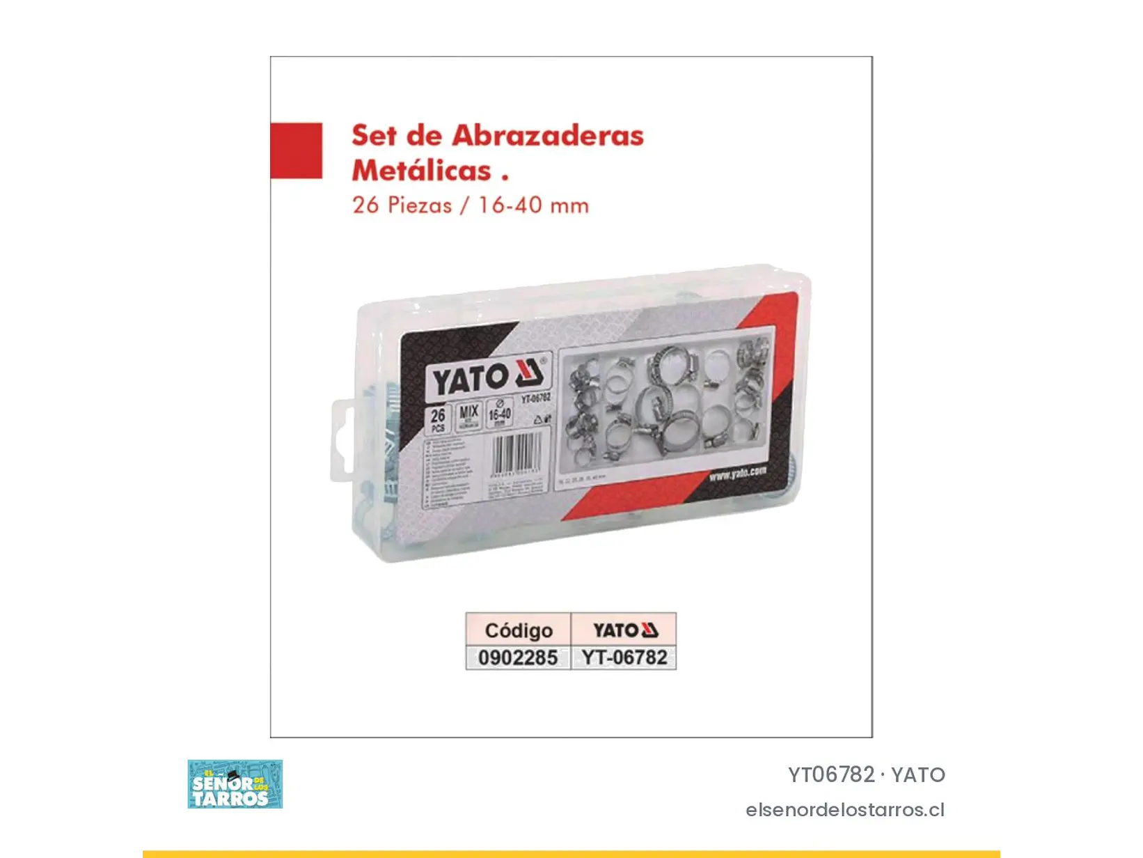 Display de abrazaderas con perno, 26 piezas