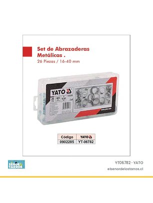 Display de abrazaderas con perno, 26 piezas