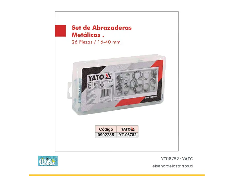 Display de abrazaderas con perno, 26 piezas