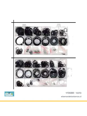 Display de seguros seeger internos, 300 unidades