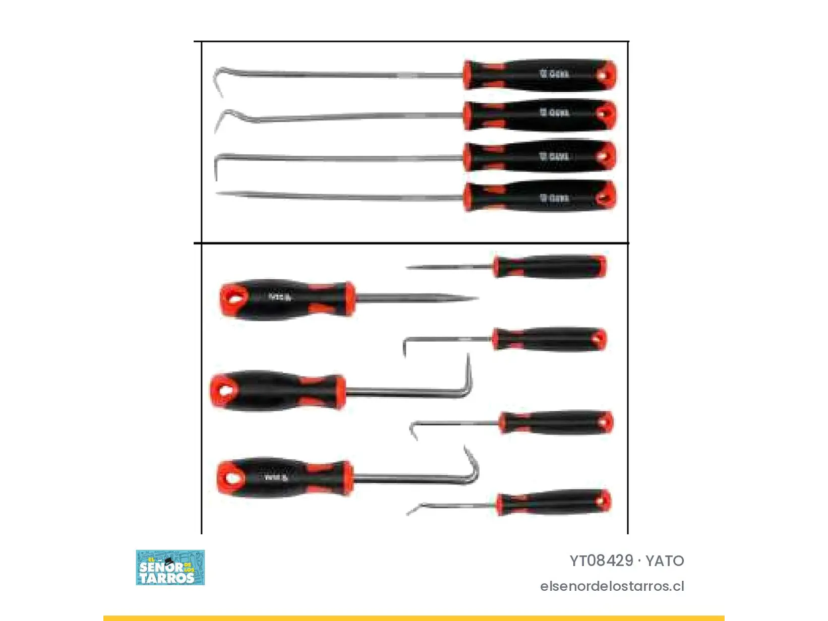 Juego de 4 ganchos largos 240 mm