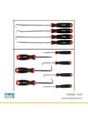 Juego de 4 ganchos largos 240 mm