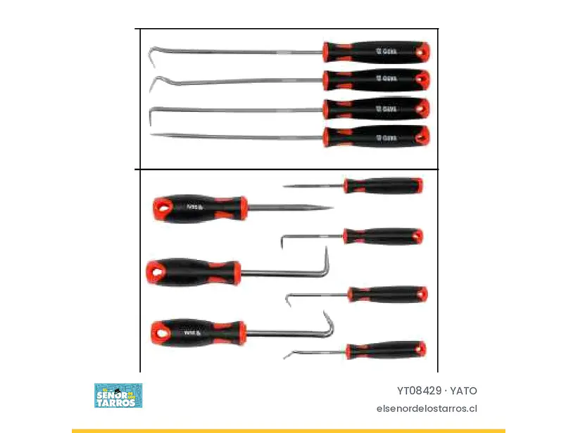 Juego de 4 ganchos largos 240 mm