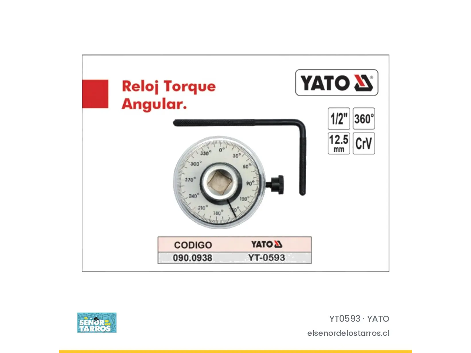 Llave de torque angular 1/2