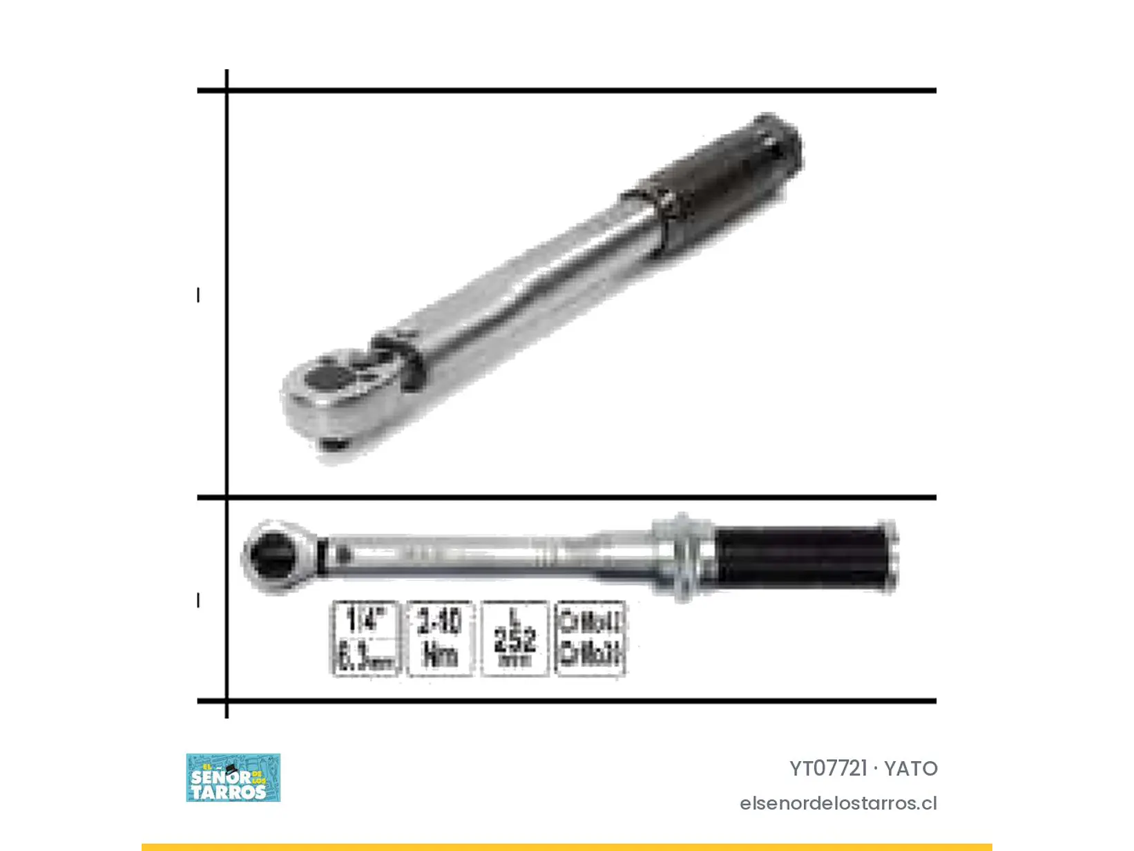 Llave de torque 1/4