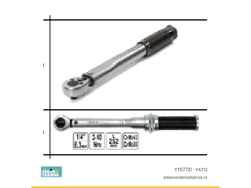 Llave de torque 1/4