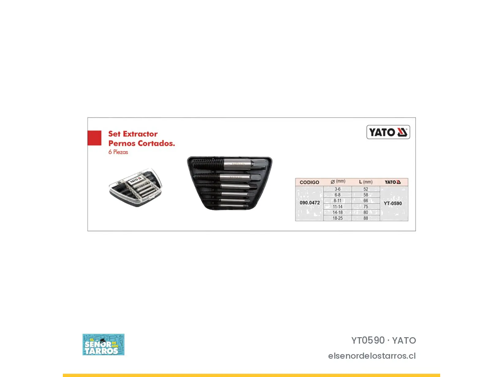 Juego extractor de pernos cola de chancho
