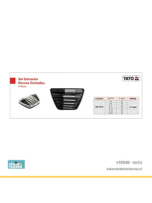 Juego extractor de pernos cola de chancho