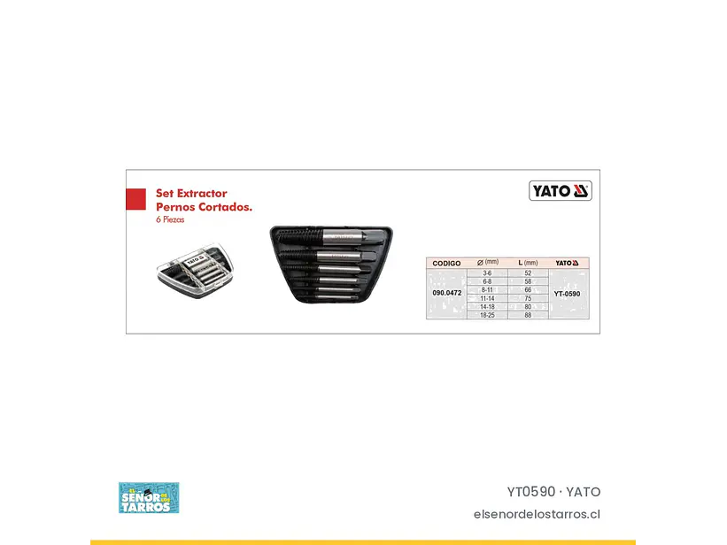 Juego extractor de pernos cola de chancho