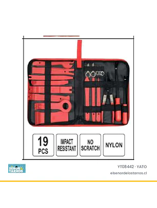 Juego de 19 extractores de tapicería y molduras
