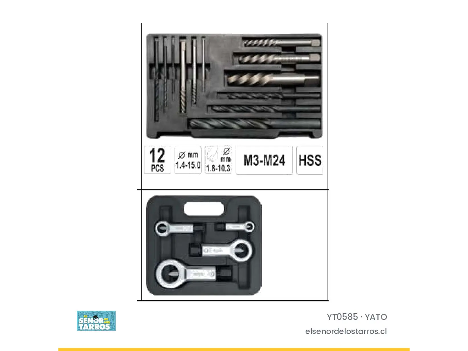 Juego de extractores de tuercas
