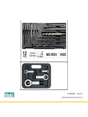 Juego de extractores de tuercas