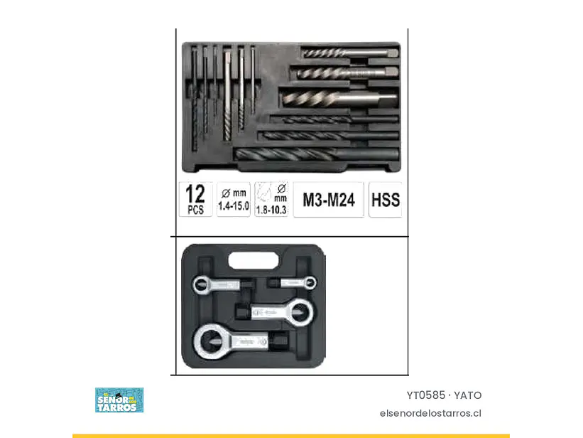 Juego de extractores de tuercas