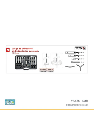 Juego extractor universal de 2 y 3 brazos