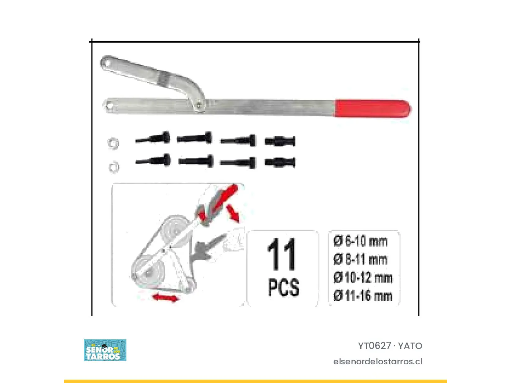Llave para tensar correas y poleas