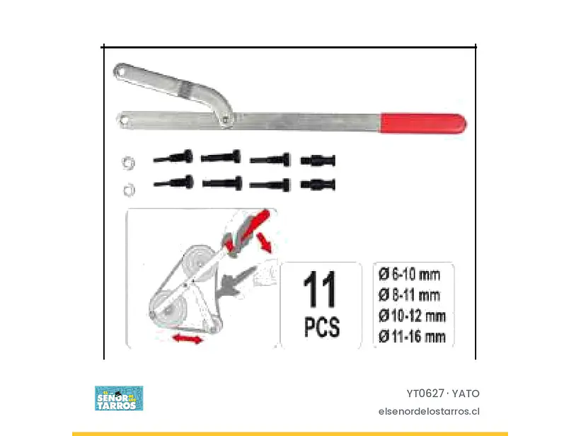 Llave para tensar correas y poleas