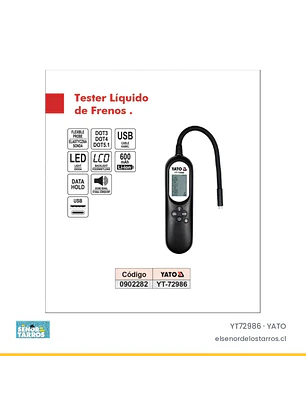 Medidor digital de humedad en líquido de frenos
