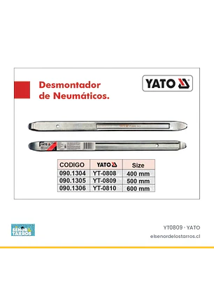 Barra para desmontar neumáticos 500 mm